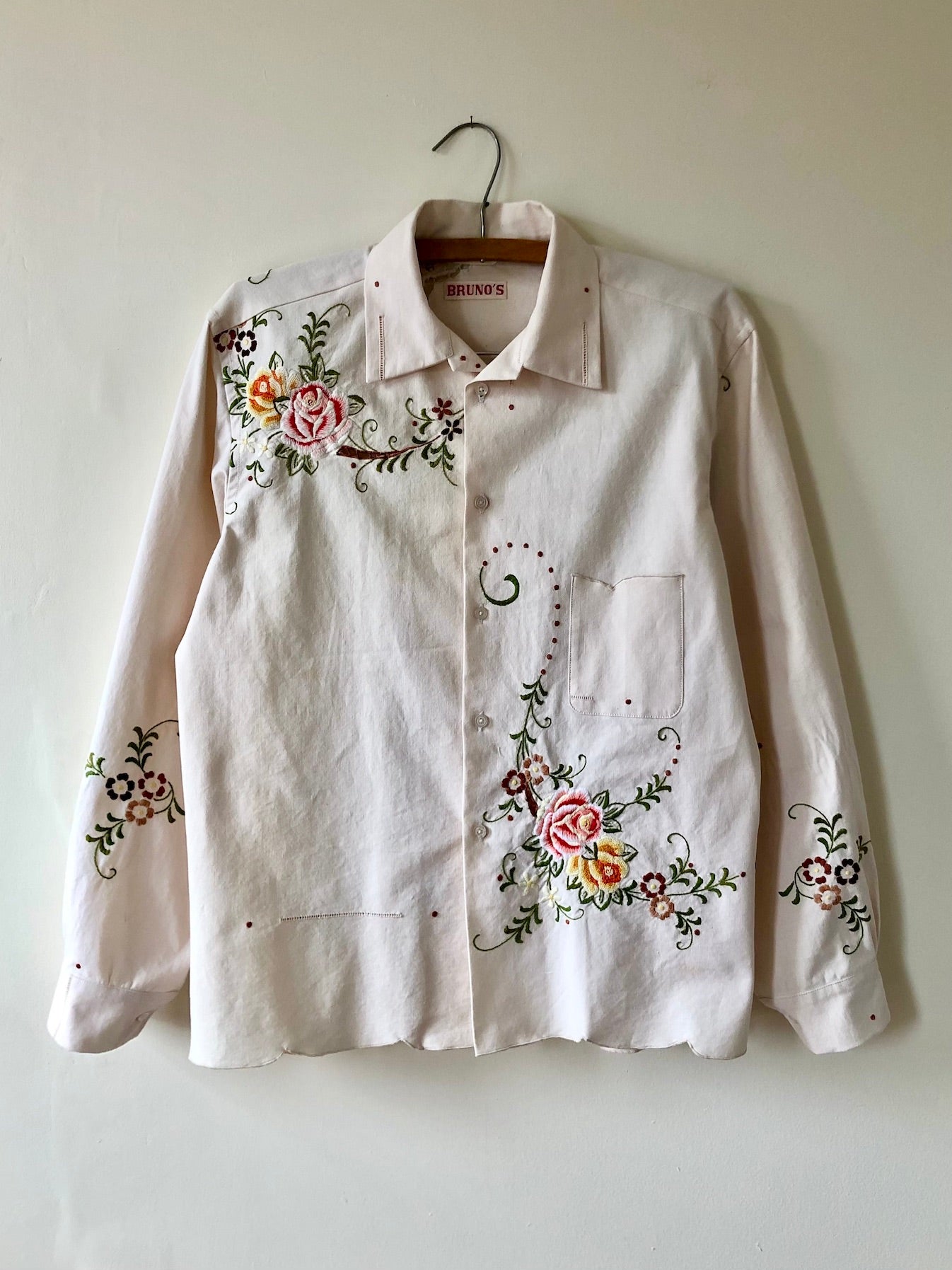 Embroidered Flowers Shirt