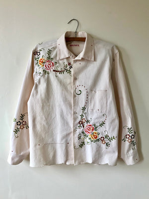 Embroidered Flowers Shirt