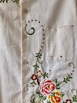 Embroidered Flowers Shirt