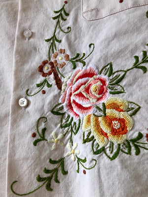 Embroidered Flowers Shirt