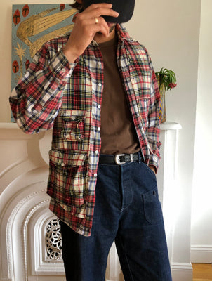 Reworked - Red plaid Shirt