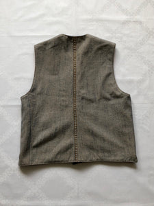 Wool Check Reversible Vest