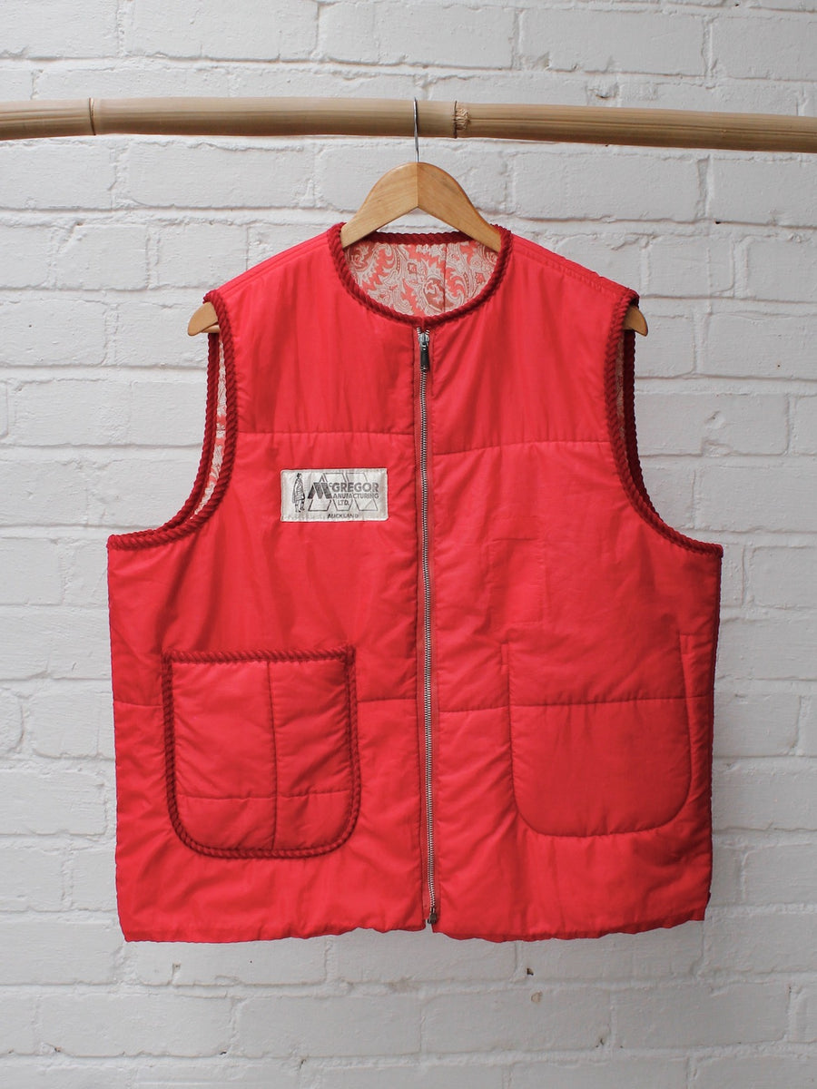 Red McGregor Quilted Reversible Vest